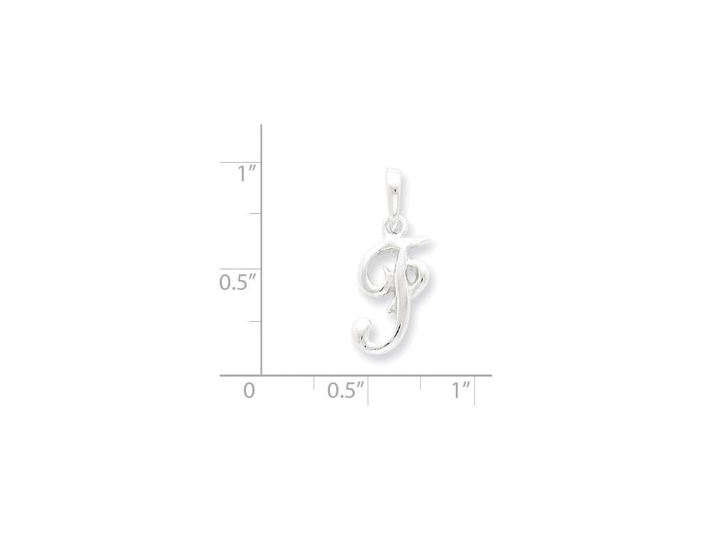 FJC Finejewelers Sterling Silver Initial F Pendant Necklace - Chain Included