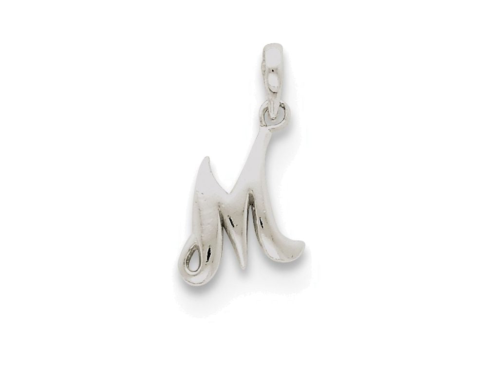 FJC Finejewelers Sterling Silver Initial M Pendant Necklace - Chain Included