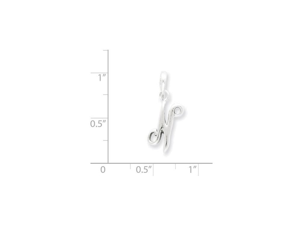 FJC Finejewelers Sterling Silver Initial N Pendant Necklace - Chain Included