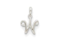 FJC Finejewelers Sterling Silver Initial W Pendant Necklace - Chain Included
