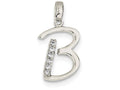 FJC Finejewelers Sterling Silver Cubic Zirconia Initial B Pendant Necklace - Chain Included