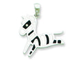 FJC Finejewelers Sterling Silver Resin Zebra Pendant Necklace - Chain Included