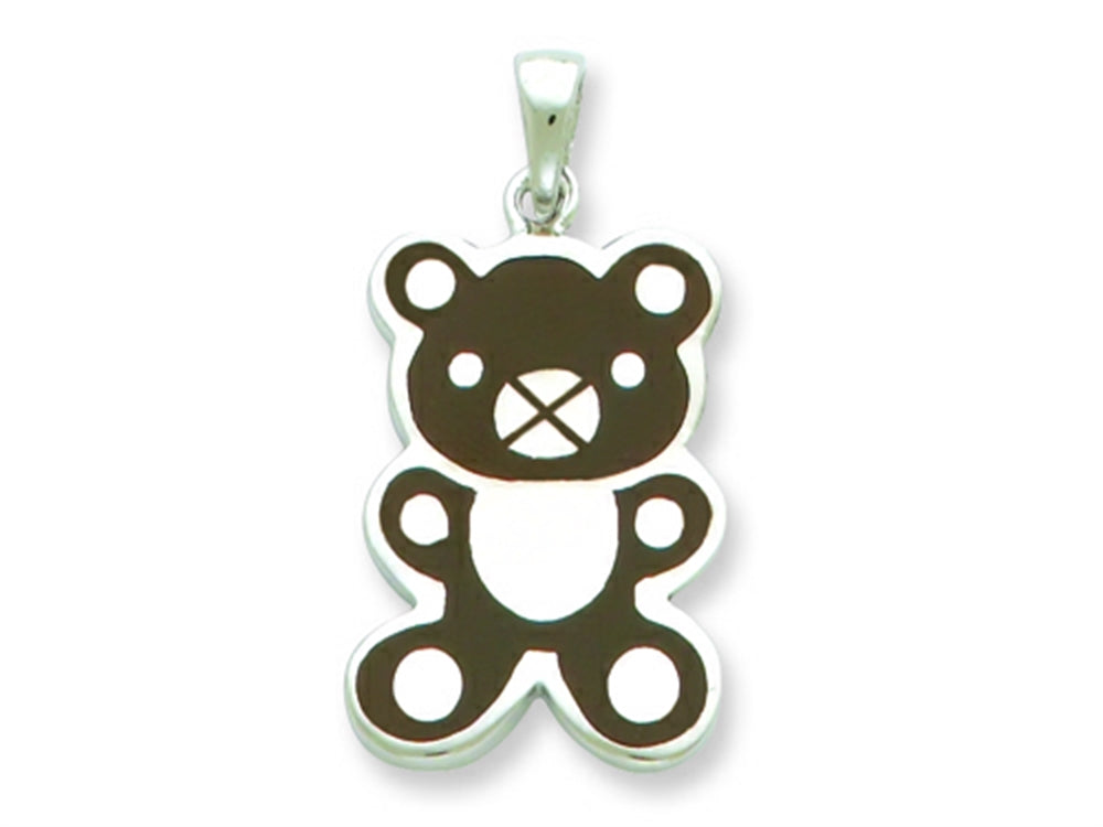 FJC Finejewelers Sterling Silver Resin Teddy Bear Pendant Necklace - Chain Included