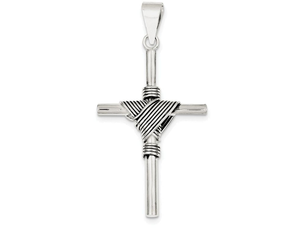 FJC Finejewelers Sterling Silver Antiqued Cross Pendant Necklace - Chain Included