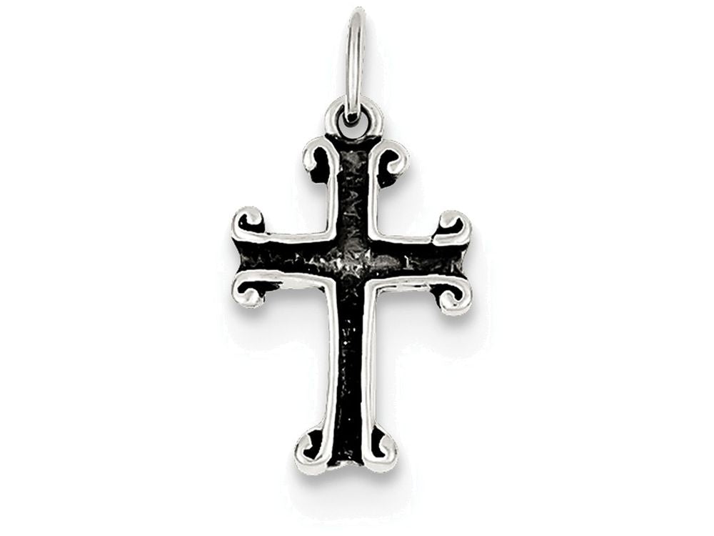 FJC Finejewelers Sterling Silver Antiqued Cross Charm