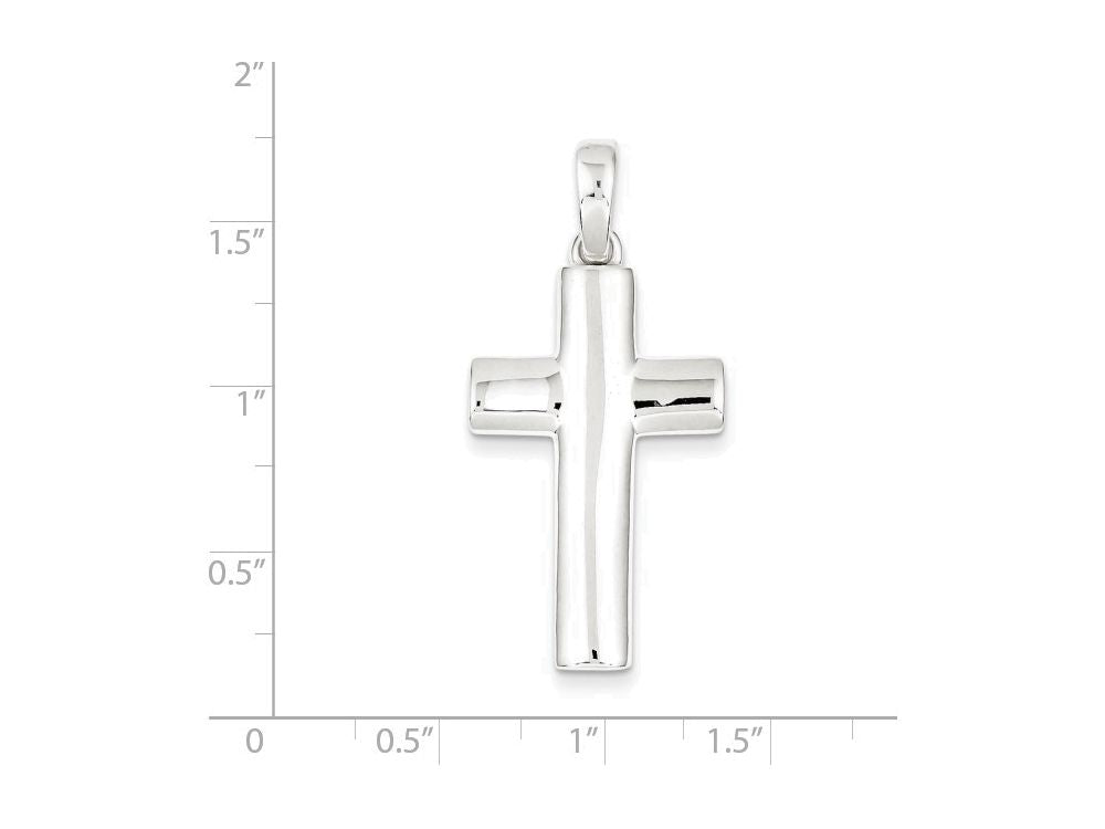 FJC Finejewelers Sterling Silver Polished Cross Pendant Necklace - Chain Included