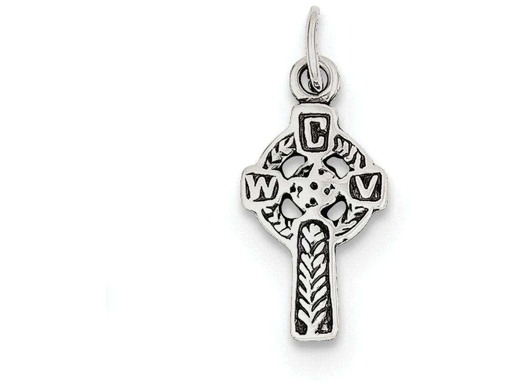 FJC Finejewelers Sterling Silver Antiqued Celtic Cross Charm