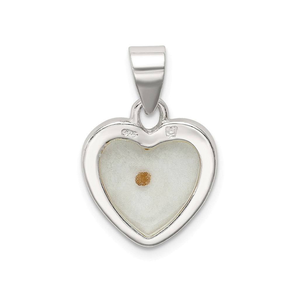 FJC Finejewelers Sterling Silver Enameled With Mustard Seed Heart Pendant Necklace - Chain Included