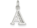 FJC Finejewelers Sterling Silver White Cubic Zirconia Initial A Pendant Necklace - Chain Included
