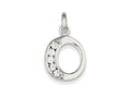 FJC Finejewelers Sterling Silver White Cubic Zirconia Initial O Pendant Necklace - Chain Included
