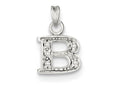 FJC Finejewelers Sterling Silver Cubic Zirconia Initial B Pendant Necklace - Chain Included