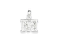 FJC Finejewelers Sterling Silver Cubic Zirconia Initial M Pendant Necklace - Chain Included