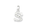 FJC Finejewelers Sterling Silver Cubic Zirconia Initial S Pendant Necklace - Chain Included