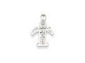 FJC Finejewelers Sterling Silver Cubic Zirconia Initial T Pendant Necklace - Chain Included