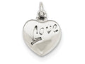 FJC Finejewelers Sterling Silver Love Puffed Heart Charm