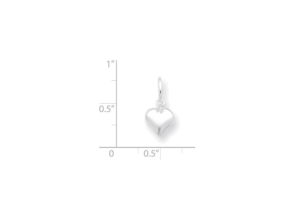 FJC Finejewelers Sterling Silver Puff Heart Charm