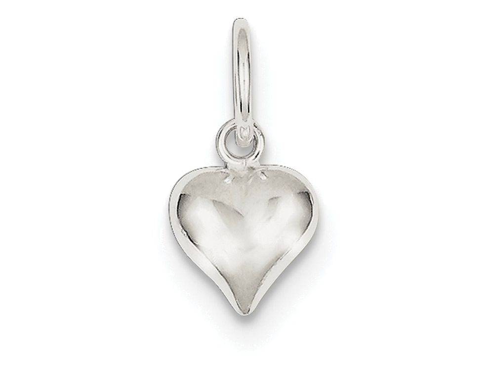 FJC Finejewelers Sterling Silver Puff Heart Charm