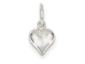 FJC Finejewelers Sterling Silver Puff Heart Charm
