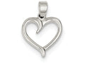FJC Finejewelers Sterling Silver Polished Heart Pendant Necklace - Chain Included
