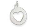 FJC Finejewelers Sterling Silver Polished Circle W/heart Charm