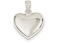 FJC Finejewelers Sterling Silver Polished Heart Pendant Necklace - Chain Included