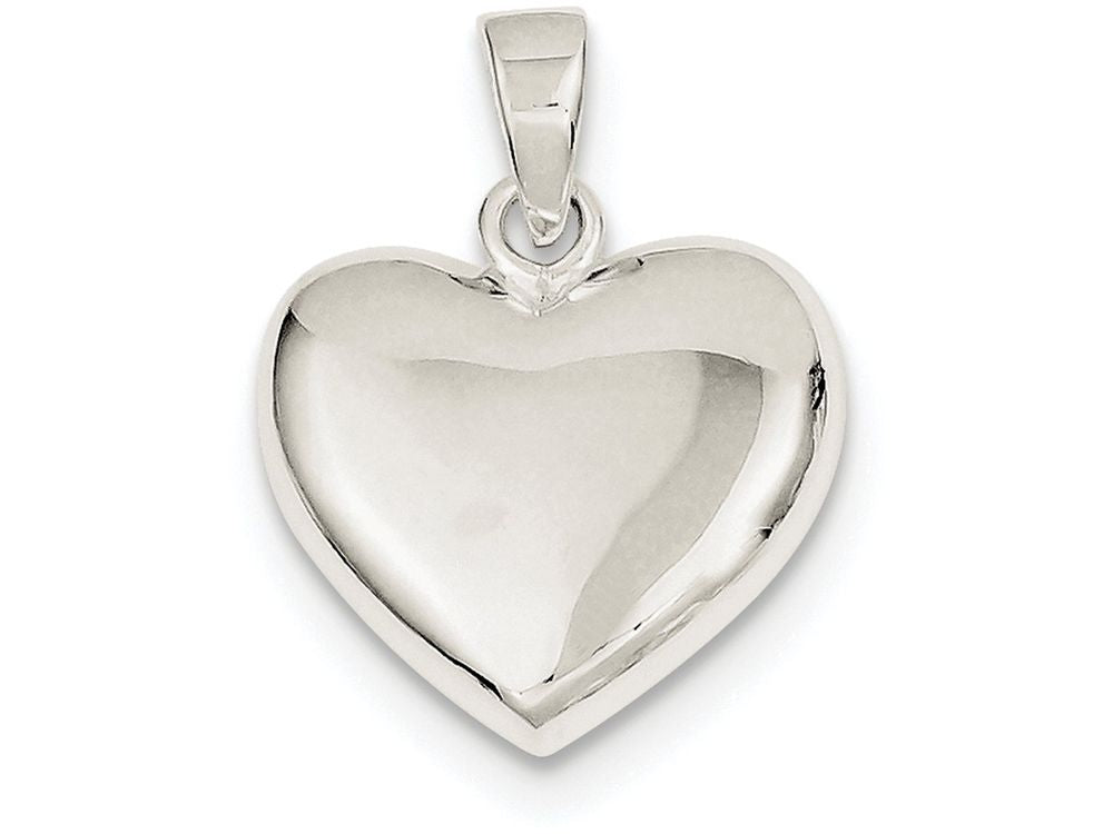FJC Finejewelers Sterling Silver Polished Heart Pendant Necklace - Chain Included