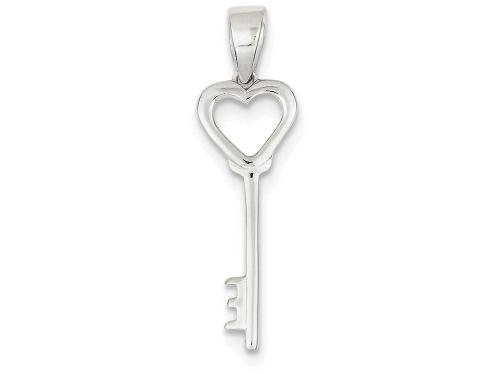 FJC Finejewelers Sterling Silver Polished Key Pendant Necklace - Chain Included