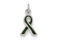 FJC Finejewelers Sterling Silver Green Enameled Awareness Charm