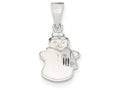 FJC Finejewelers Sterling Silver Enameled Snowman Charm