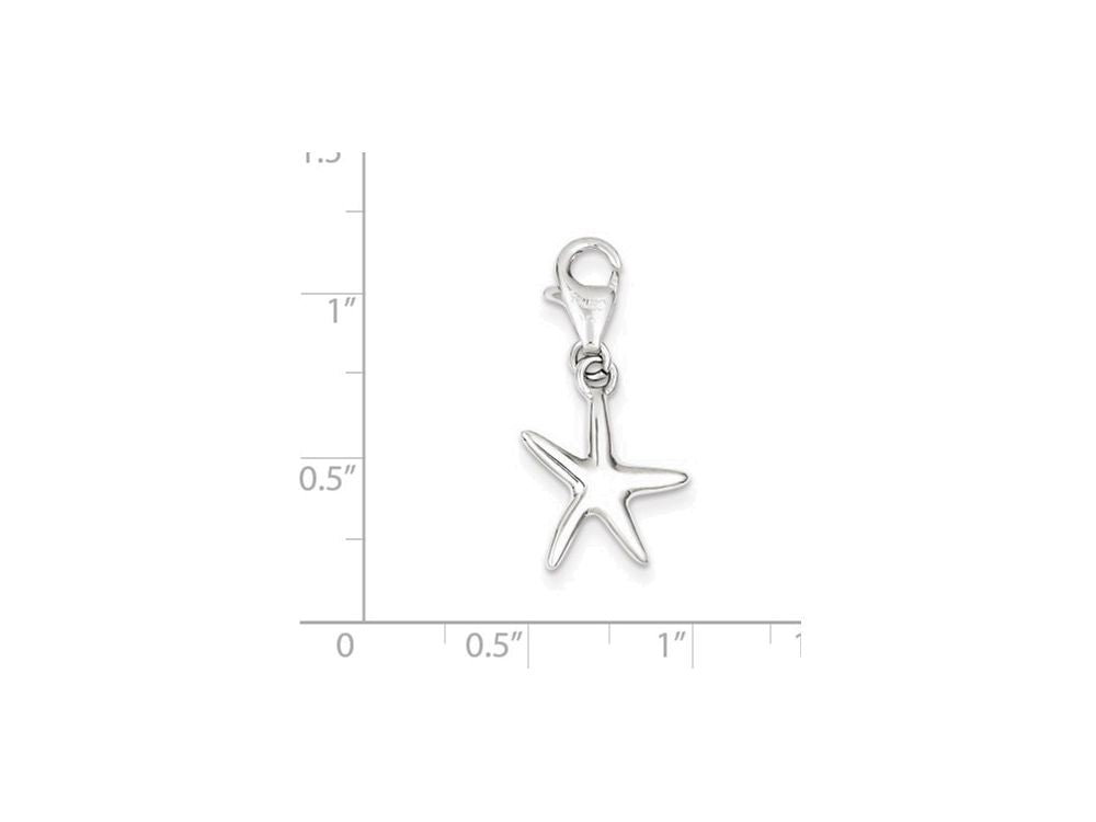 FJC Finejewelers Sterling Silver Polished Starfish Charm