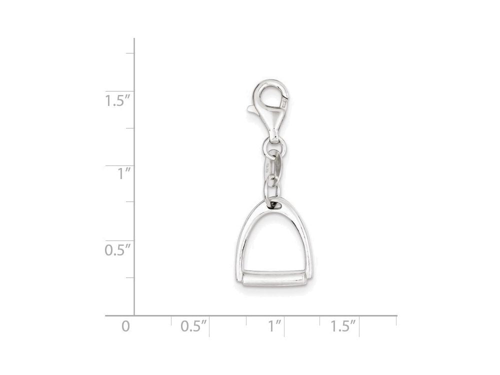 FJC Finejewelers Sterling Silver Small Polished Horse Stirrup Charm
