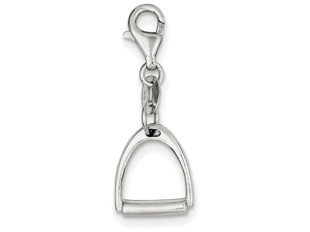 FJC Finejewelers Sterling Silver Small Polished Horse Stirrup Charm