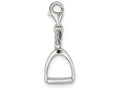 FJC Finejewelers Sterling Silver Small Polished Horse Stirrup Charm