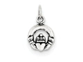 FJC Finejewelers Sterling Silver Mini Antiqued Claddagh Charm