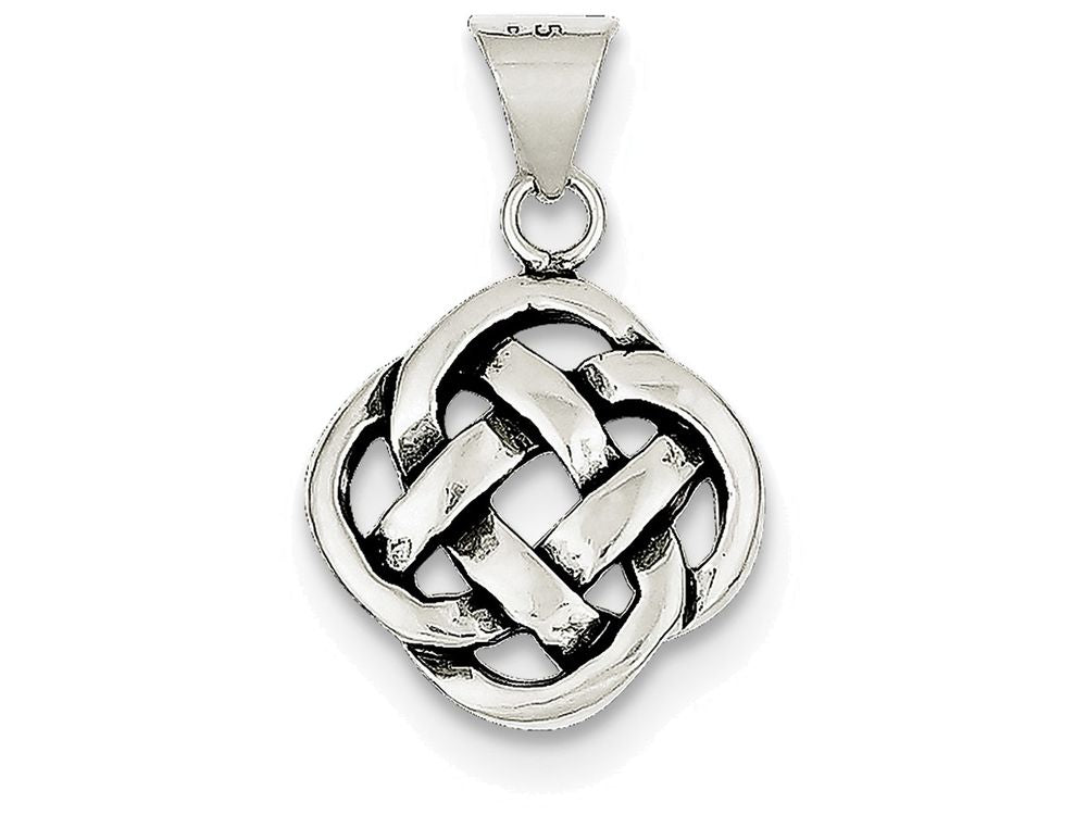 FJC Finejewelers Sterling Silver Antiqued Celtic Knot Pendant Necklace - Chain Included
