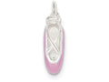 FJC Finejewelers Sterling Silver Polished Enamel Ballet Slipper Pendant Necklace - Chain Included