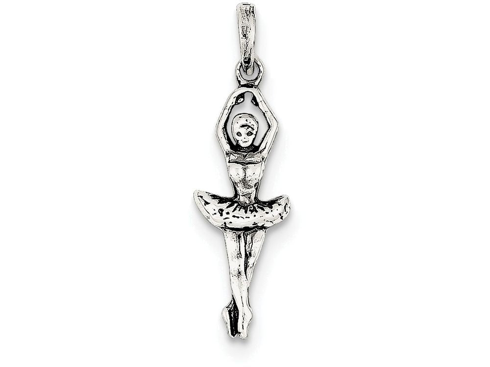FJC Finejewelers Sterling Silver Antiqued Ballerina Pendant Necklace - Chain Included