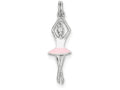 FJC Finejewelers Sterling Silver Enamel Ballerina Charm