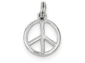 FJC Finejewelers Sterling Silver Polished Peace Sign Charm