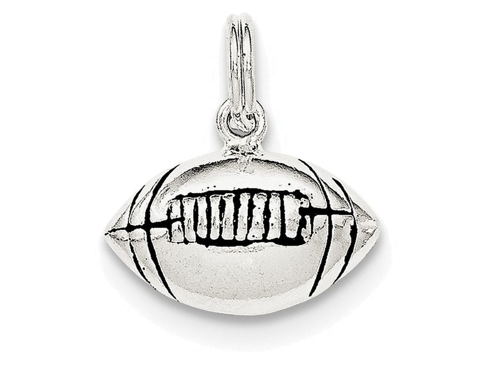 FJC Finejewelers Sterling Silver Antiqued Football Charm