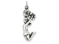 FJC Finejewelers Sterling Silver Antiqued Cheerleader Charm