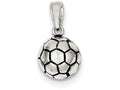 FJC Finejewelers Sterling Silver Antiqued Soccer Ball Pendant Necklace - Chain Included