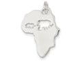 FJC Finejewelers Sterling Silver Africa Continent With Elephant Cutout Pendant Necklace - Chain Included