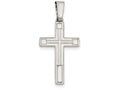 FJC Finejewelers Sterling Silver Polished Cross Pendant Necklace - Chain Included