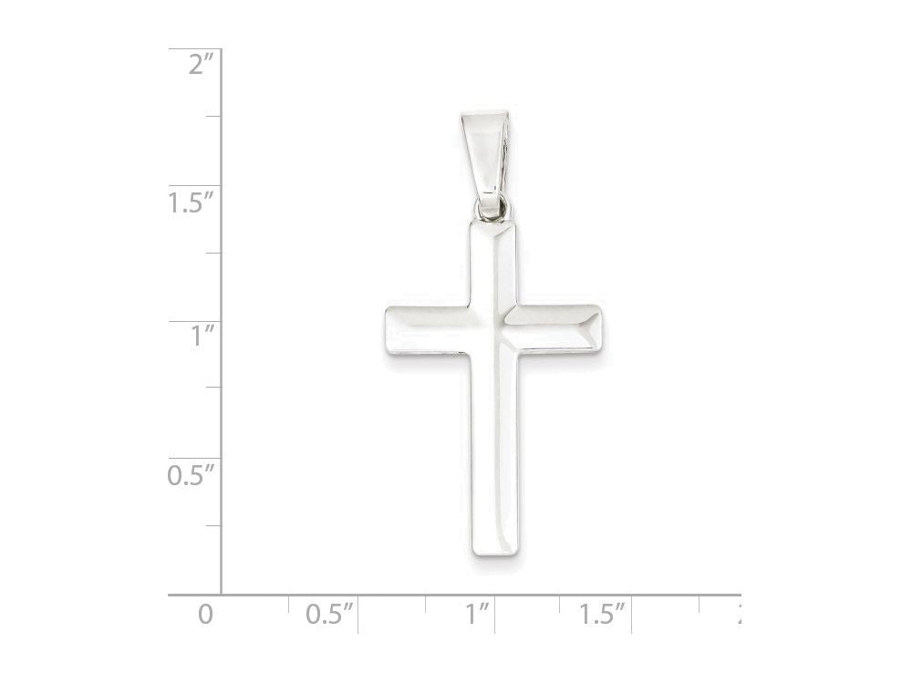 FJC Finejewelers Sterling Silver Polished Cross Pendant Necklace - Chain Included