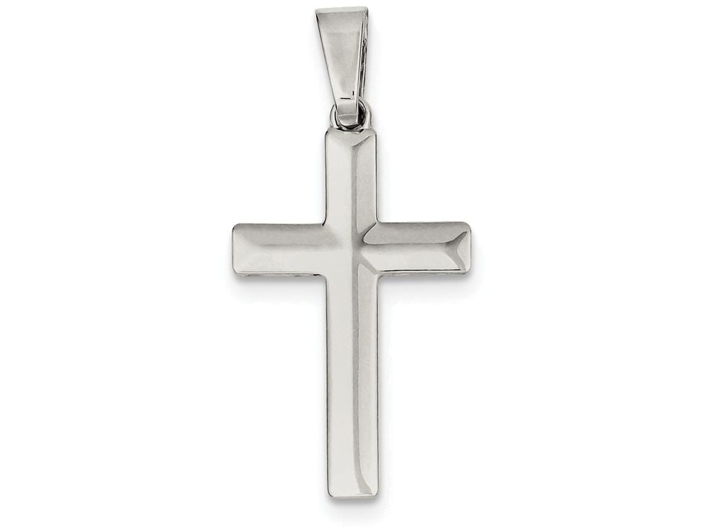 FJC Finejewelers Sterling Silver Polished Cross Pendant Necklace - Chain Included
