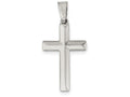 FJC Finejewelers Sterling Silver Polished Cross Pendant Necklace - Chain Included