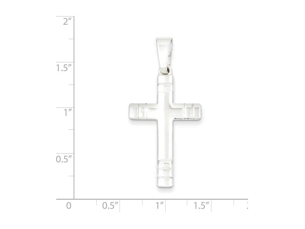 FJC Finejewelers Sterling Silver Polished Cross Pendant Necklace - Chain Included