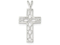 FJC Finejewelers Sterling Silver Polished Cross Pendant Necklace - Chain Included