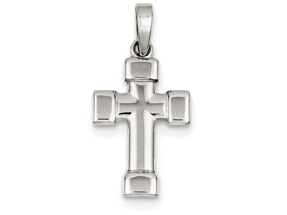 FJC Finejewelers Sterling Silver Polished Cross Pendant Necklace - Chain Included